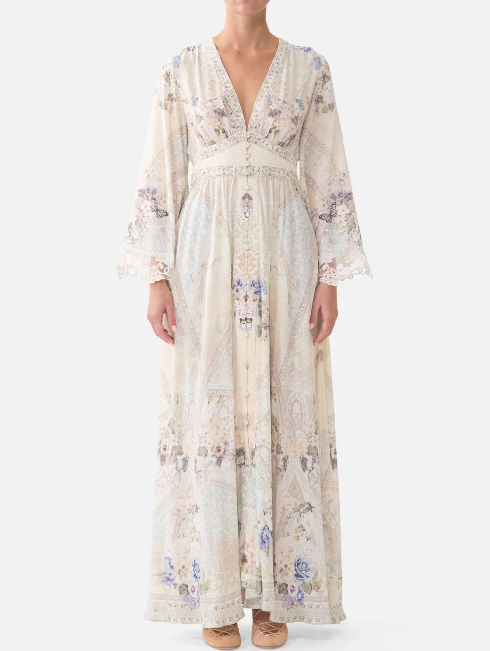 Camilla Laced With Love Kimono-Sleeve Maxi Dress - Picture 1 of 16